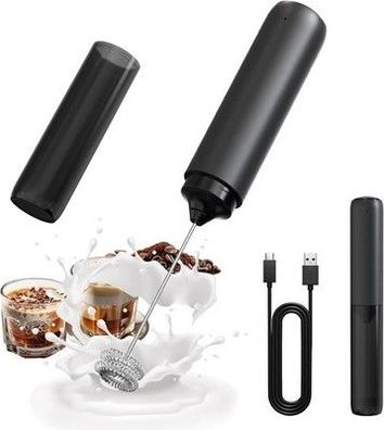 CIRCLE JOY Elektrischer Milchschäumer Wiederaufladbar, Stabmixer - Schwarz