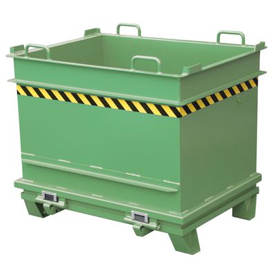 Bauer Baustoffcontainer BC 1000 (Steinklammer-Entriegelung), lackiert, Resedagruen