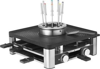 WMF Lumero 3in1 Gourmet Station für 8 Personen, Raclette Fondue Kombi, 1800 Watt
