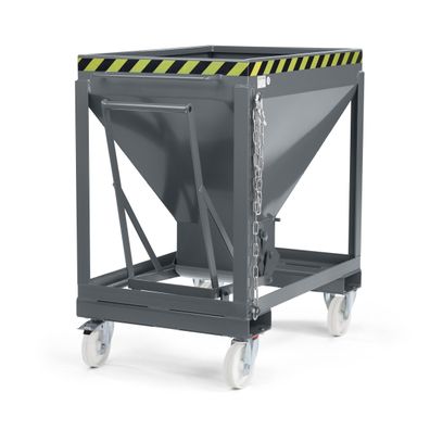 RR Industrietechnik Silowagen Typ RSLF 600dm3 fahrbar RAL 7005 Mausgrau