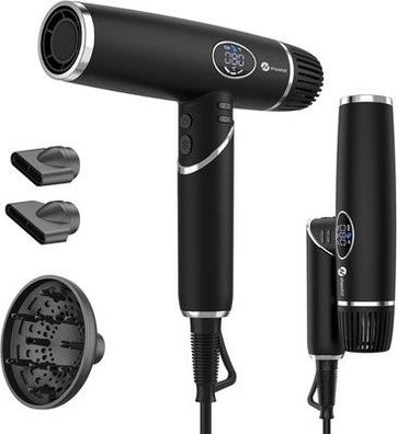 Slopehill Ionen Haartrockner 2000W Leiser Föhn 110.000 RPM Diffusor, LCD-Display