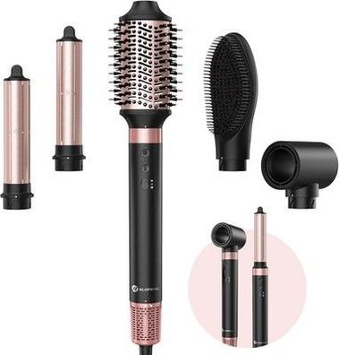 Slopehill Airstyler 5 IN 1 Ionen Föhn 110000 U/Min Hairstyler Lockenstab schwarz
