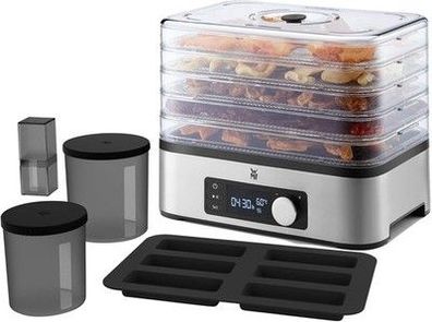 WMF Küchenminis Dörrautomat Edelstahl, Dörrgerät mit 5 Einlegefächer, 30-70°C