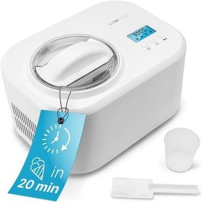 Clatronic Eismaschine und Joghurtbereiter, Eis in 20 min, bis 1000ml (ICM 3799)