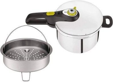 Tefal P2530738 Secure 5 Neo Schnellkochtopf 22 cm, 6 L, inklusive Korbeinsatz