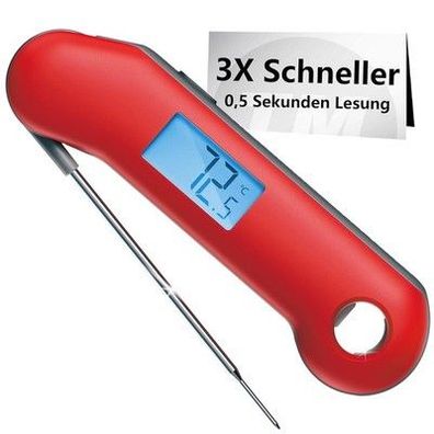 ThermoMaven F1 Turbo Digitales Fleischthermometer –0,5s Sofortanzeige, IP67 Rot