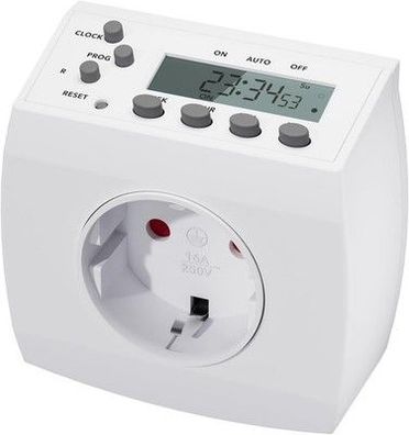 HBN Digitale Zeitschaltuhr Wochenzeitschaltuhr Steckdose, LCD-Display, 16A/3680W