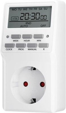 HBN Digitale Zeitschaltuhr Timer Steckdose mit 20 Schaltprogramme, 16A / 3680W