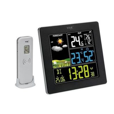 TFA Dostmann Wetterstation Funk mit Außensensor SUN2 digital, 35.1174, schwarz