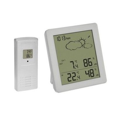 TFA Dostmann Wetterstation Funk Clear, 35.1168.02, mit Außensensor, Temperatur