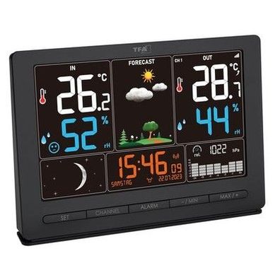 TFA Dostmann Funk-Wetterstation Season 2, 35.1118, mit Außensender, schwarz
