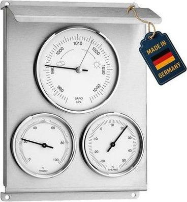 TFA Dostmann Analoge Wetterstation außen, 20.2010.60, mit Barometer, Hygrometer