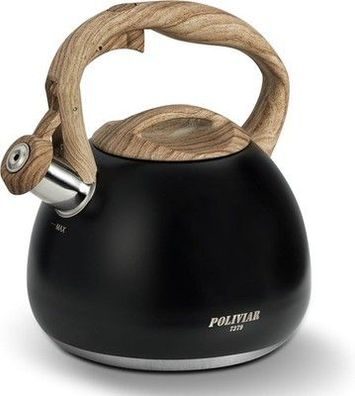 Poliviar Moderne Wasserkessel Induktion Pfeifkessel aus Edelstahl Teekessel 2.7L