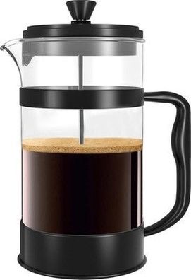 KICHLY French Press Kaffeemaschine- mit Dreifachfilter, 350ml / 12Oz - Schwarz