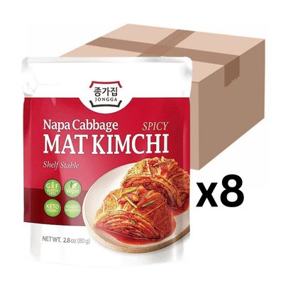 8er-Pack Jongga Napa Cabbage Kimchi geschnitten 80g