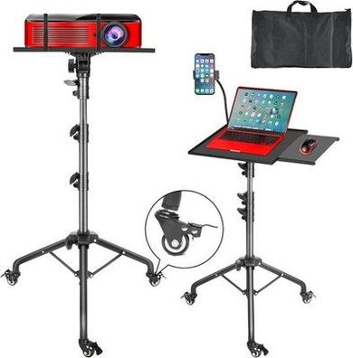 GlobalCrown Beamer Ständer Dreibein höhenverstellbar (66-160cm) Beamer Stativ