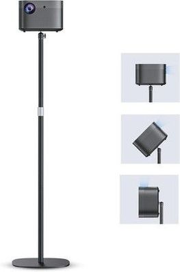 Polesto Metallischer Beamer Ständer, höhenverstellbar 50–125 cm 360° Drehwinkel