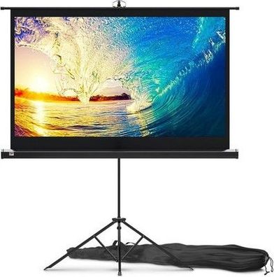 Beamer Leinwand mit Stativ 60 Zoll – Projektor-Leinwand Innen & Außen, 16:9 HD