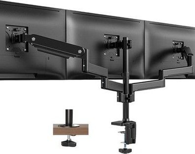 Putorsen Monitorhalterung für 3 Monitore - 17-27 Zoll mit VESA 75/100, schwarz