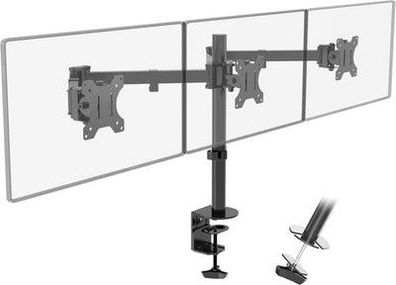 Putorsen Monitor Tischhalterung für 3 Monitore 13"-27" LCD LED TV Bildschirme
