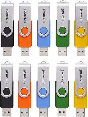 Intenso Basic Line 10x 4 GB USB-Sticks USB 2.0 mit Beschriftungsetiketten, 10STK