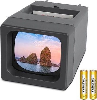 Tcnewcl 35mm Diabetrachter für alte Dias, Dia-Betrachter 2X Vergrößerung LED