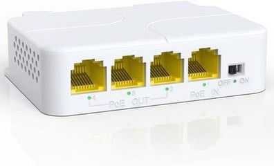 YuanLey 4 Port PoE Extender Gigabit mit 3 PoE Ausgängen, IEEE 802.3af/at Mini