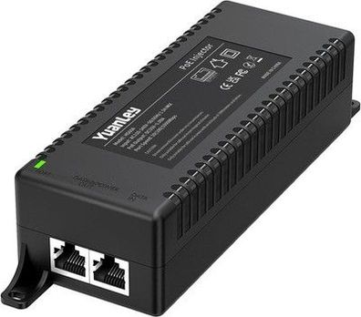 YuanLey Gigabit PoE Injector 60W Konvertiert Nicht-PoE in PoE Netzwerk, schwarz