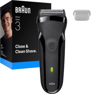 Braun Series 3 Elektro-Rasierer Herren – Rasierapparat mit 3 Flexiblen Klingen