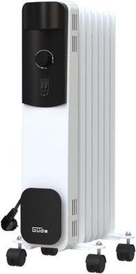 Güde Ölradiator OR 1500-7, 220-240V, 1500 W Heizleistung, 3 Heizstufen, schwarz