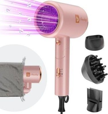 2400W Föhn, Fön, Haartrockner Ionen mit Stylingdüse & Diffusor & gerade Düsen