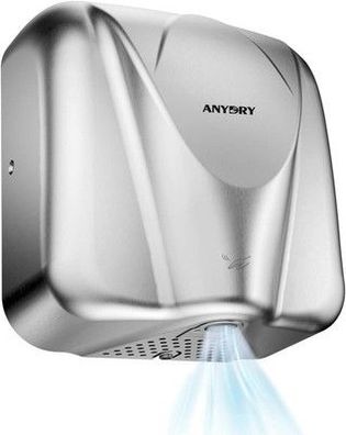 Anydry 2812 Händetrockner schnelle Trocknung 7-10 Sekunden 1600W, poliert Silber