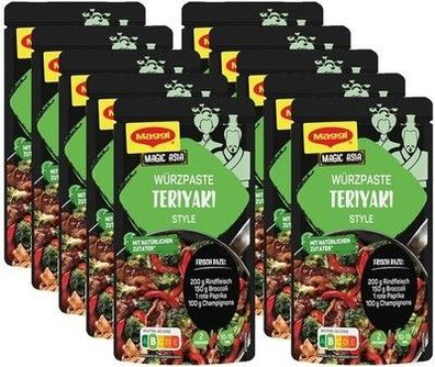 MAGGI Food Travel Würzpaste Teriyaki Style - 10er Pack (10 x 65g) Vegetarisch