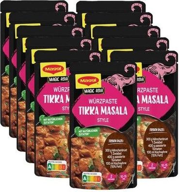 MAGGI Food Travel Würzpaste für Tikka Masala Style Vegetarisch 11er Pack 11x65g
