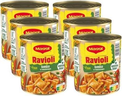 MAGGI Gemüse-Ravioli in Tomatensauce Teigtaschen in Tomaten-Gemüsesauce (6x800g)