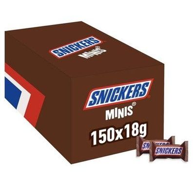Snickers, Caramel & Peanuts, Bulk Chocolate Box, Vollmilchschokolade, 150x 18g