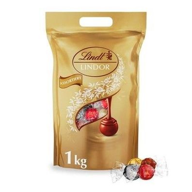 Lindt LINDOR Schokoladen Kugeln Klassische Mischung | ca. 80 Schokoladen Kugeln