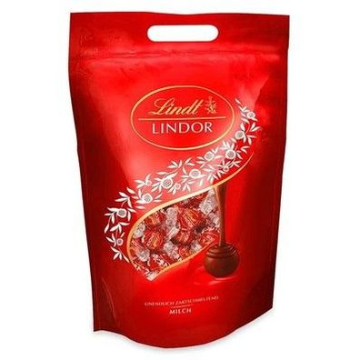 Lindt Schokolade | LINDOR Beutel Milch | 2kg | 155 Kugeln Vollmilch-Schokolade