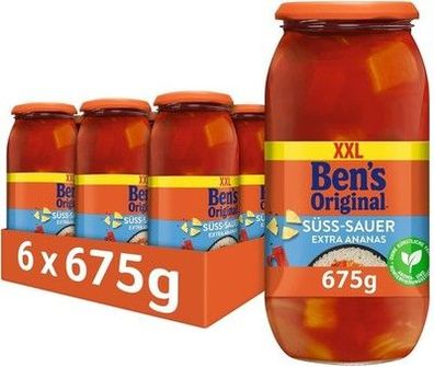 Ben's Original Chinesische Saucen Süß-Sauer & Extra Ananas, 6 Gläser (6 x 675g)