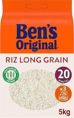 BEN'S Original Loser Reis 20 Minuten Original Langkornreis 5kg Packung, Reis