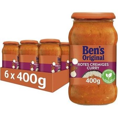 BEN’S Original Qualität Sauce Rotes Cremiges Curry, 6 Gläser (6x 400g)