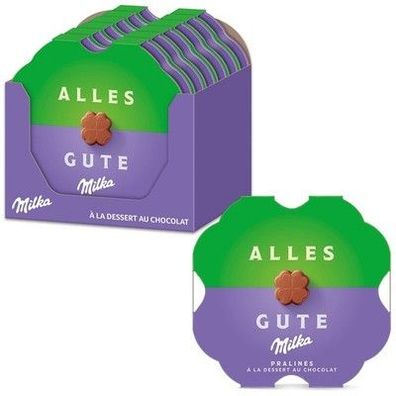 Milka Alles Gute Pralinen – Alpenmilch-Schokolade mit Kakaocrème-Füllung 12x 44g