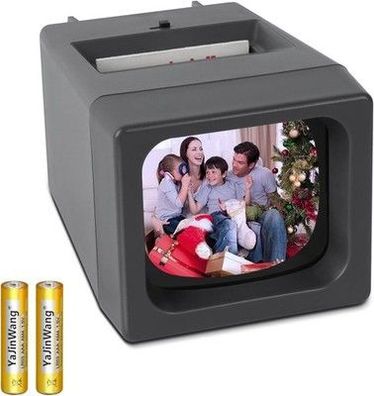 DGODRT LED-Diabetrachter für alte Dias, 35mm-Negative (2 x AAA-Batterien inkl.)