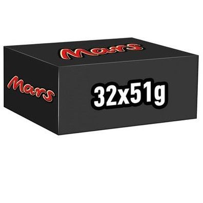 Mars Schokoriegel, mit Karamell, Nougat und Vollmilchschokolade, 32 x 51 g