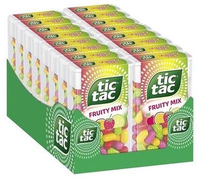 Tic tac Fruity Mix – Der kunterbunte Früchte-Mix – 16 x 54 g Packungen