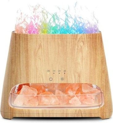 Salking Aroma Diffuser mit Salt Range Pakistan Leuchte, 7 Farben LED Ultraschall