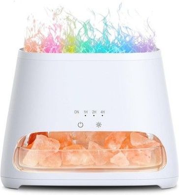 Salking Aroma Diffuser mit Salt Range Pakistan Leuchte, 7 Farben LED, 150ml weiß