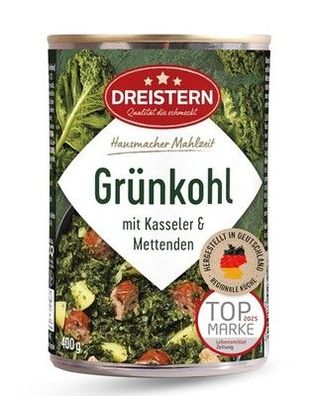 Dreistern Grünkohl 400g I Mit Gemüse & Kartoffeln I Herzhaftes Fertiggericht