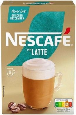 Nescafé GOLD Typ Latte, Getränkepulver aus löslichem Bohnenkaffee (à 8 x 18g)