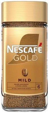 Nescafé GOLD Mild, löslicher Bohnenkaffee Instant-Kaffee aus Kaffeebohnen (200g)